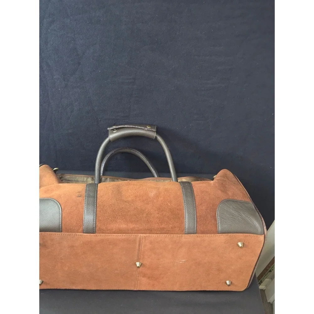 Marlboro Country Store 2003 Grit Gear Brown Suede Leather Duffel Bag Weekender